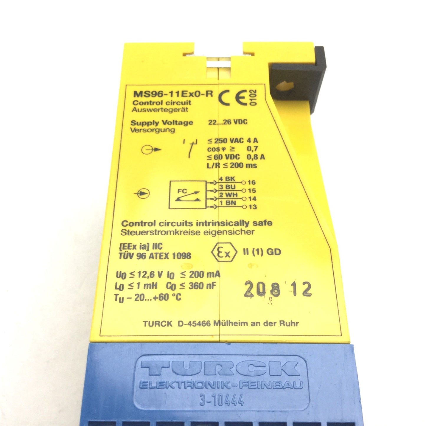 Used Turck MS96-11EX0-R Multisafe Flow Monitoring Controller, Supply: 22-26VDC