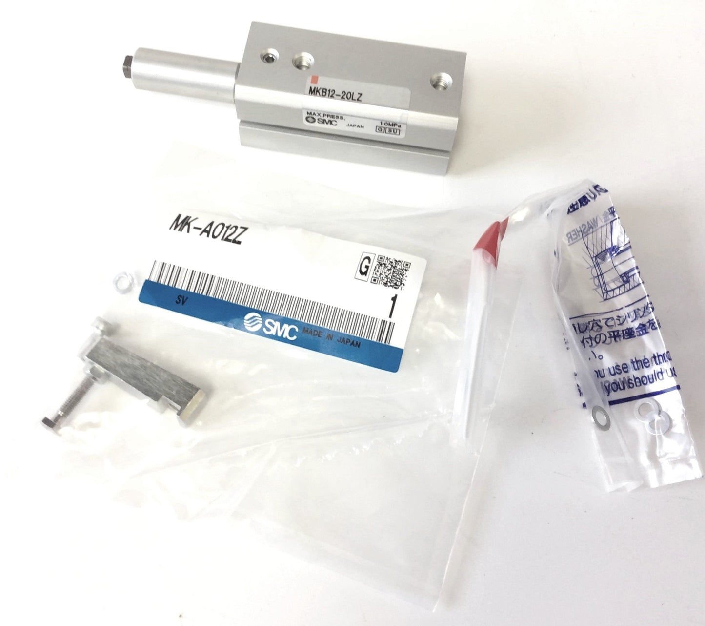 New SMC MKB12-20LZ Rotary Clamp Cylinder, With MK-A012Z Clamping Arm, 1.0MPa