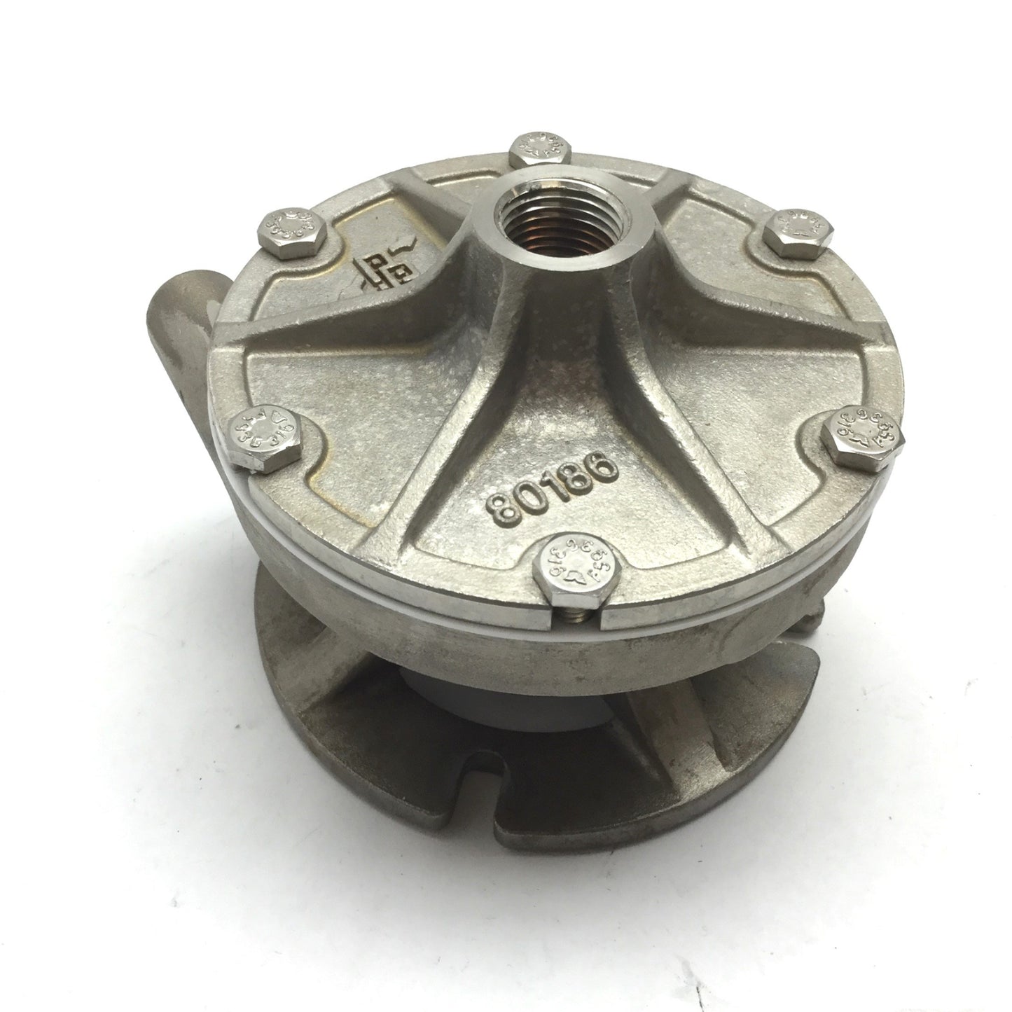 For parts or not working Price Pump 80186 Pump Head, *For Parts*, Inlet: 1/2" NPT, Outlet: 1/4" NPT