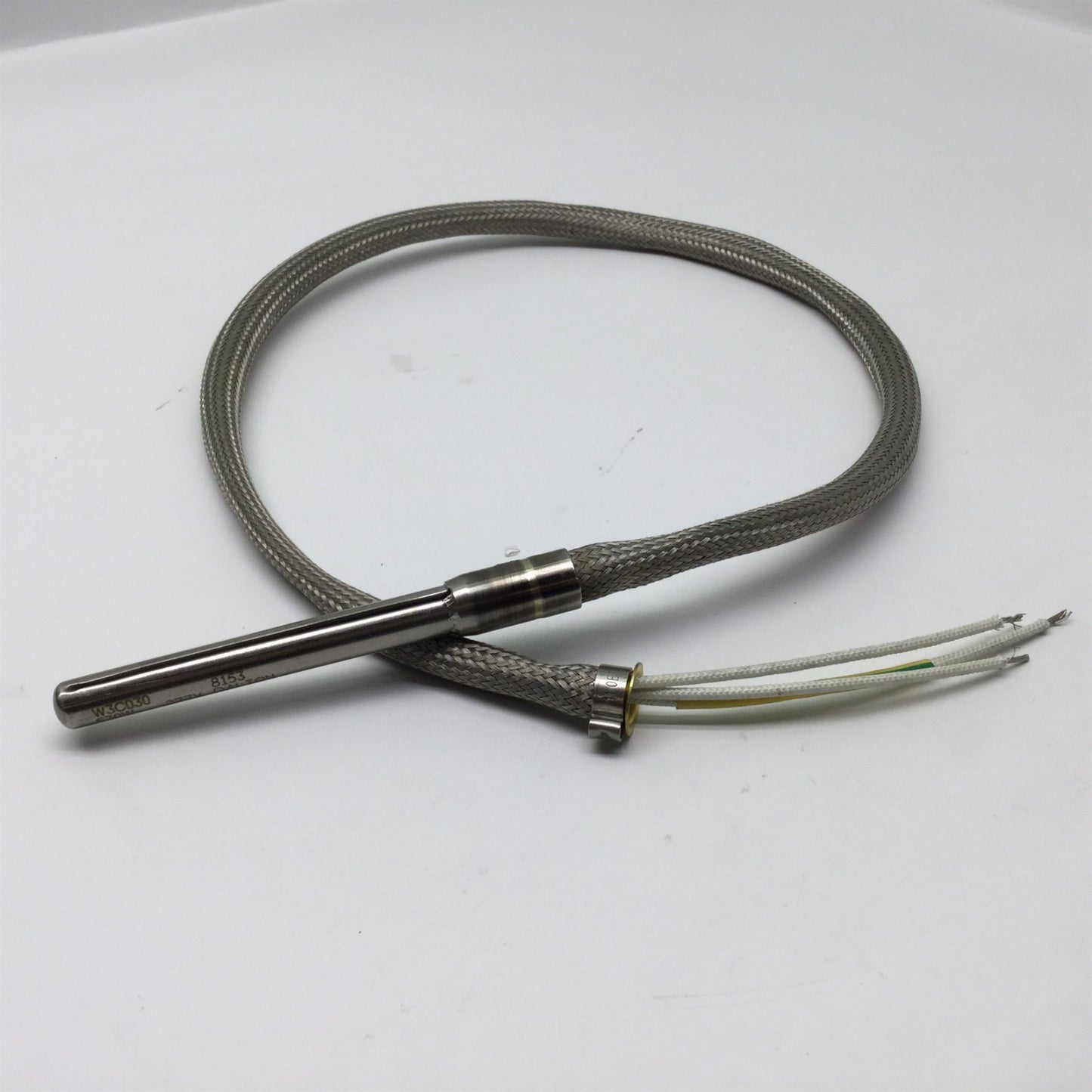 Used Dalton W3C030 Cartridge Heater, 530W, 277V, Diameter: 3/8", Length: 3", 28" Lead