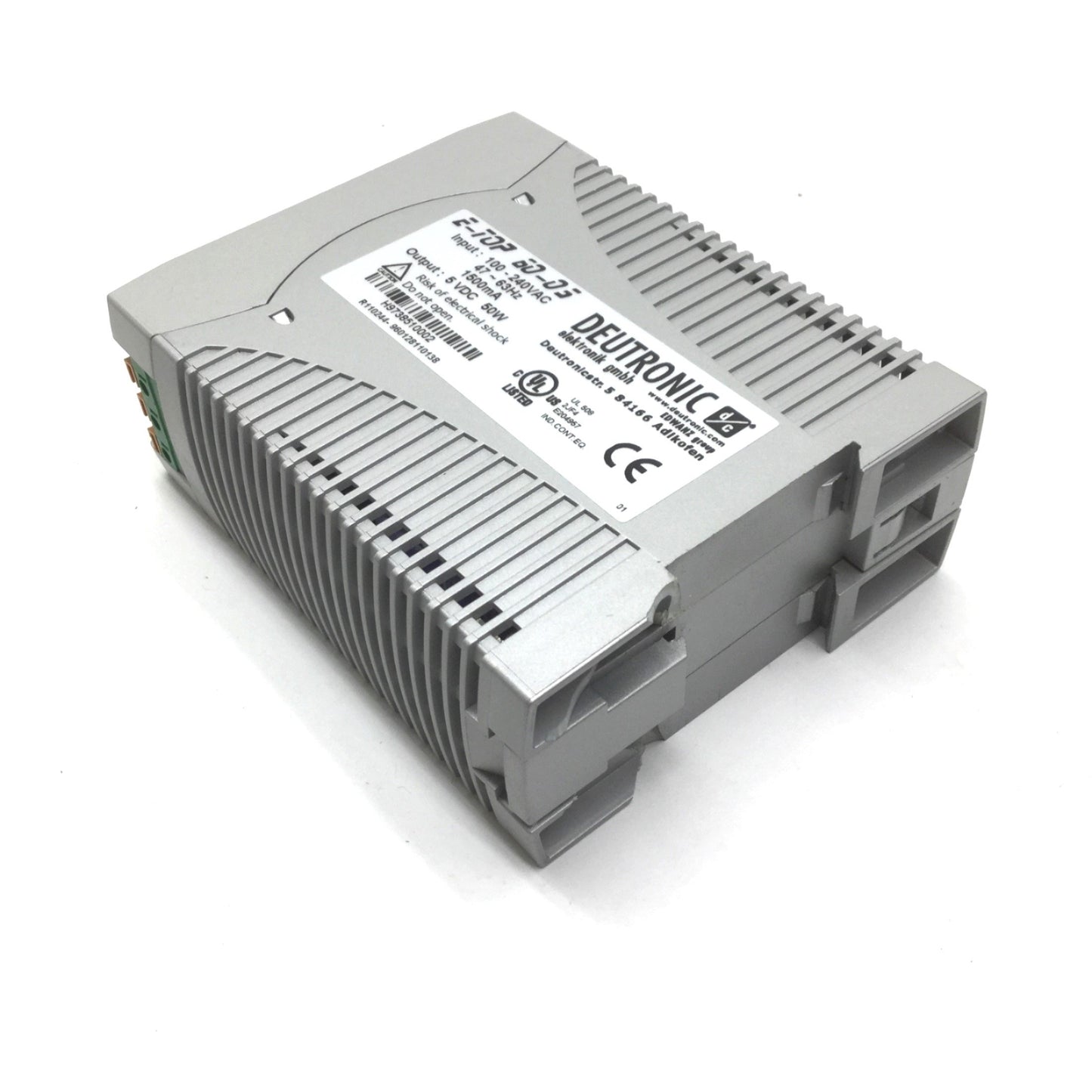 Used Deutronic E-top 60-05 Power Module, 100-240VAC, 47-63Hz, 1500Hz, Out: 5VDC, 50W