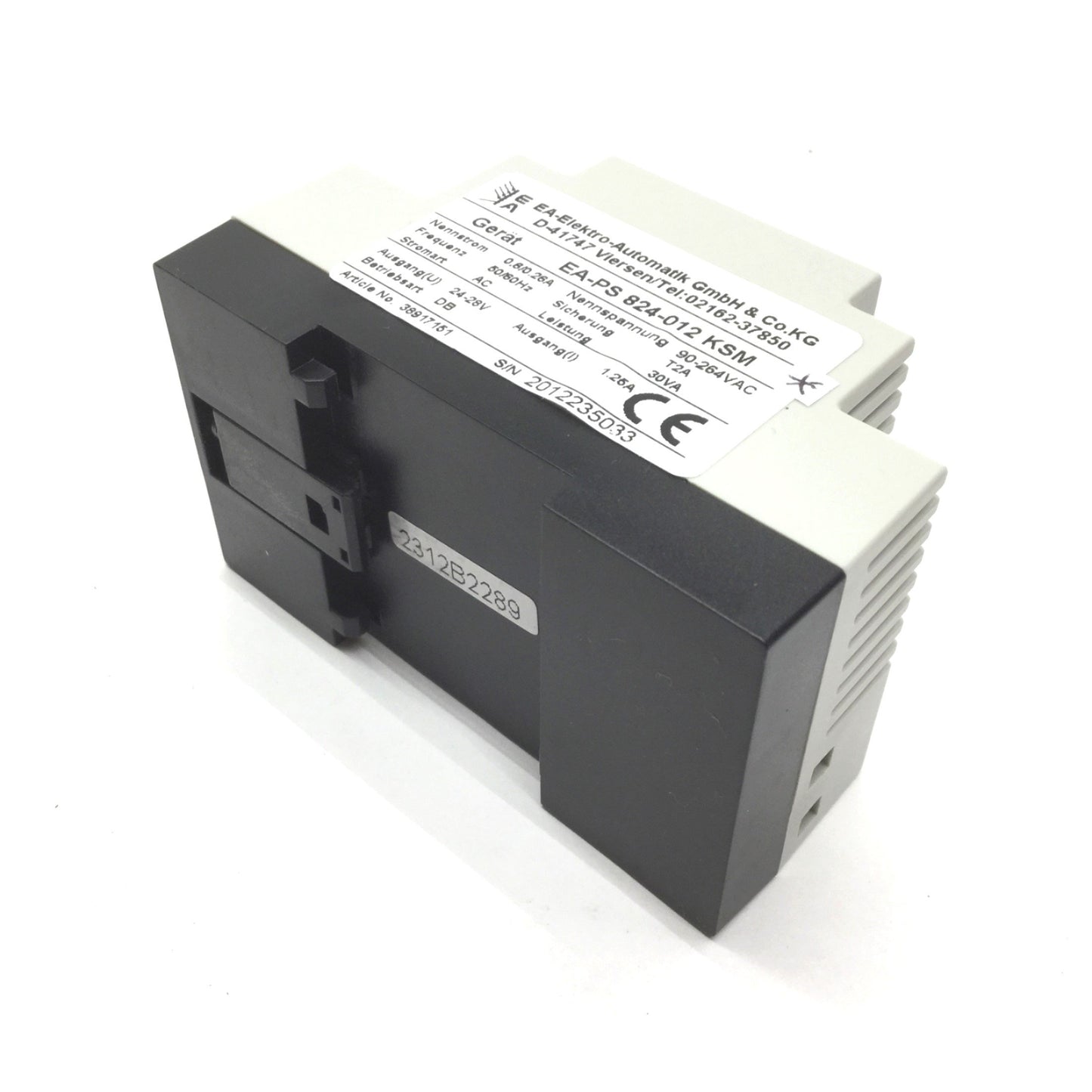Used EA-PS 824-012 KSM Power Supply, Output: 24...28VDC 30W, Input: 90-264VAC 1.25A