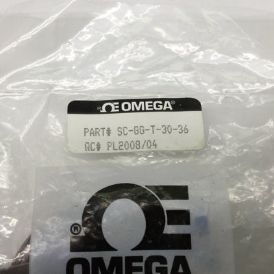 New Omega SC-GG-T-30-36 Ready Made Insulated Type T Thermocouple W/Molded Connector
