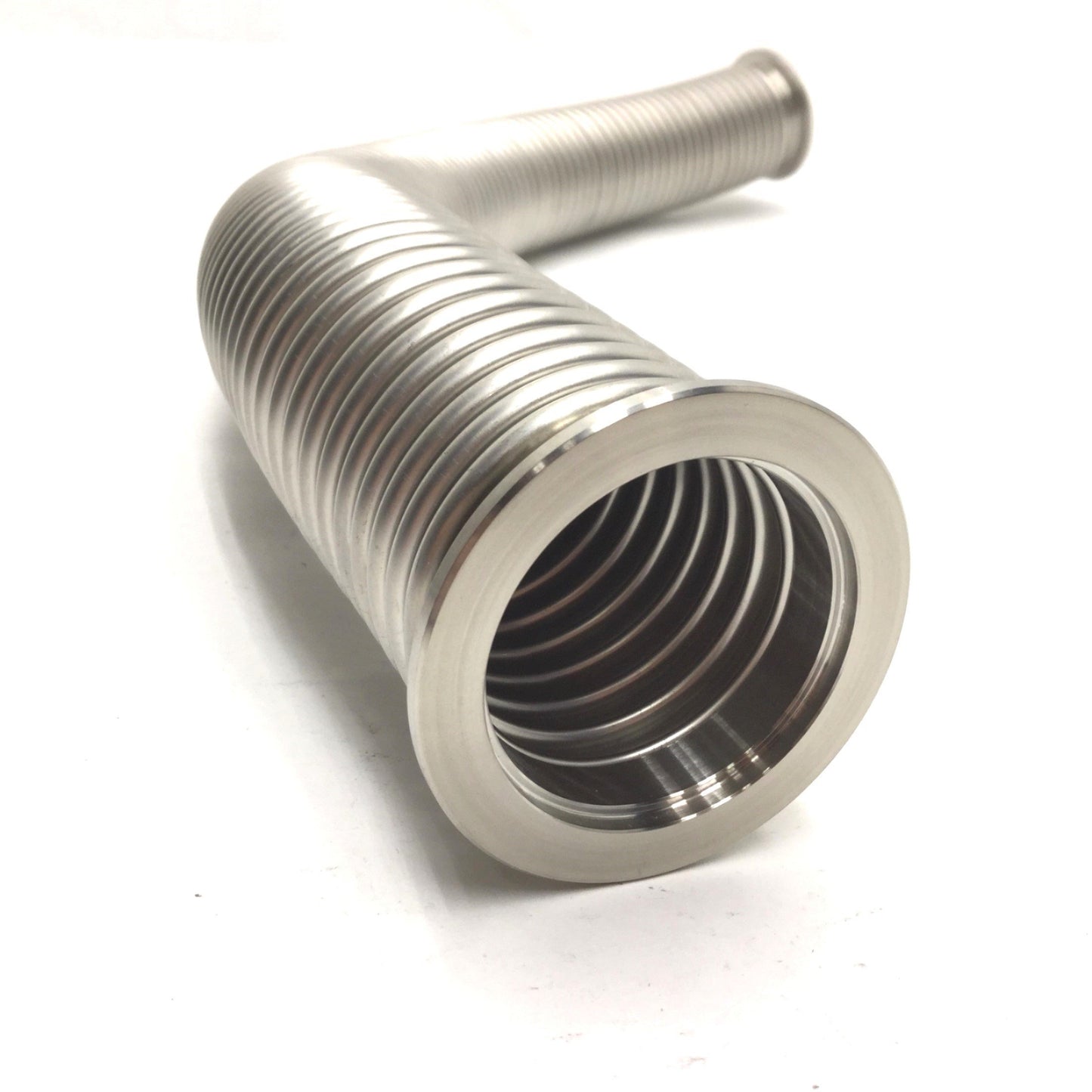 Used 321 Convoluted Stainless Steel Vacuum Tube ID: 1-5/8" OD: 2-5/16" Length: 21.5"