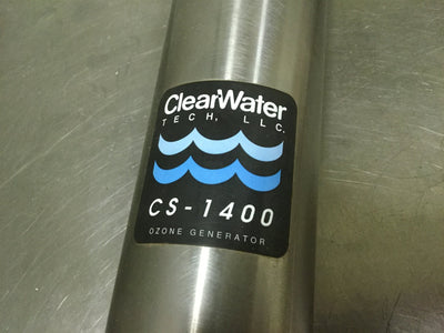 Used ClearWater Tech CS-1400 Ozone Generator 0.5 Grams/Hour 30SCFH 120VAC 60Hz 0.8A
