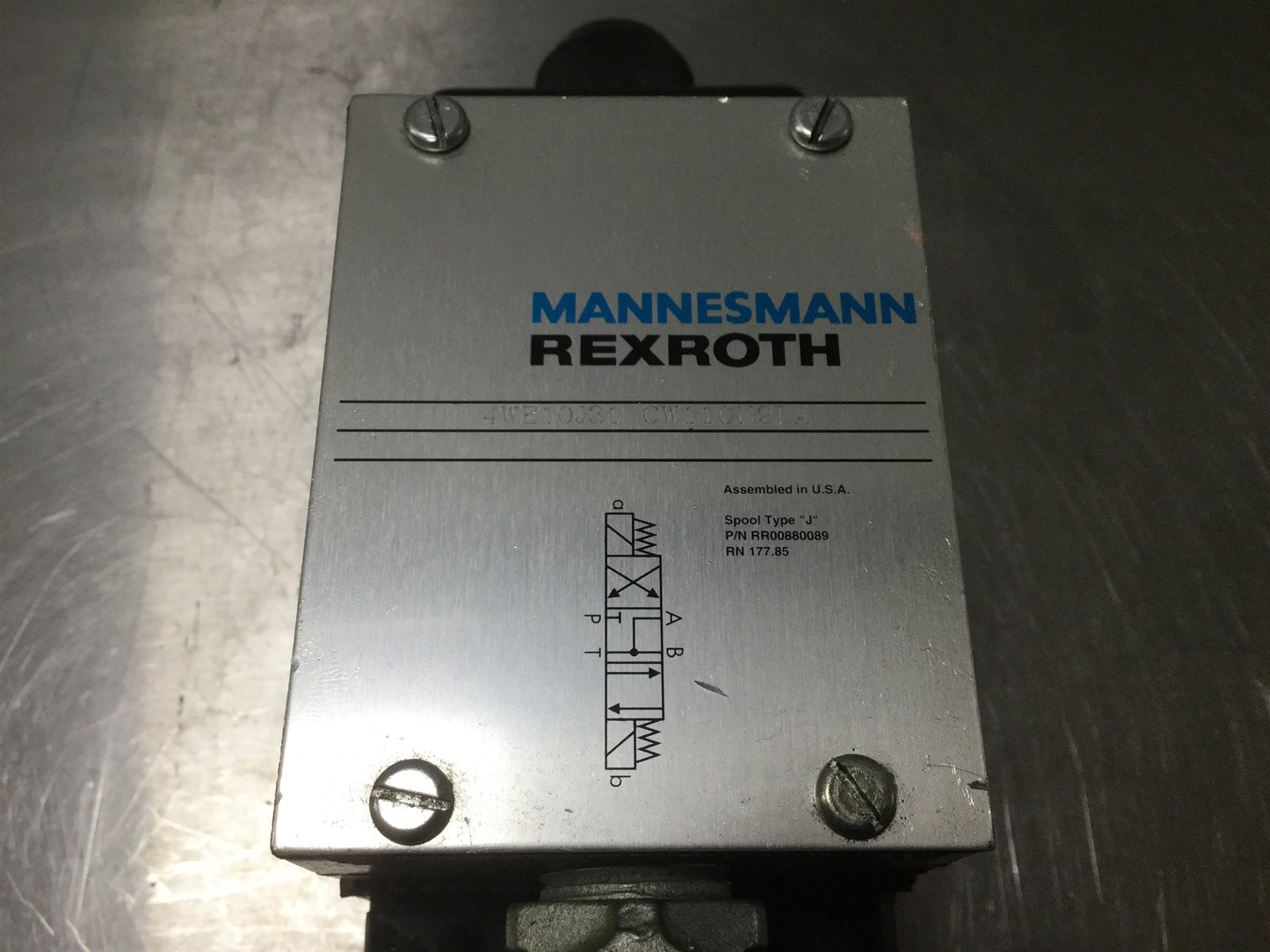 Used Rexroth RR00880089 Hydraulic Solenoid Valve J Spool for D05 Subplate