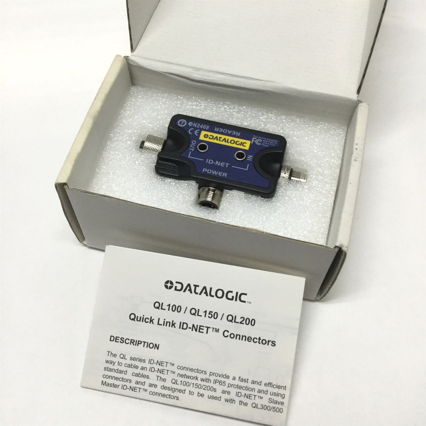 New Datalogic 93ACC1861 QL200 Quick Link ID-NET Connector Power Network T-Connection