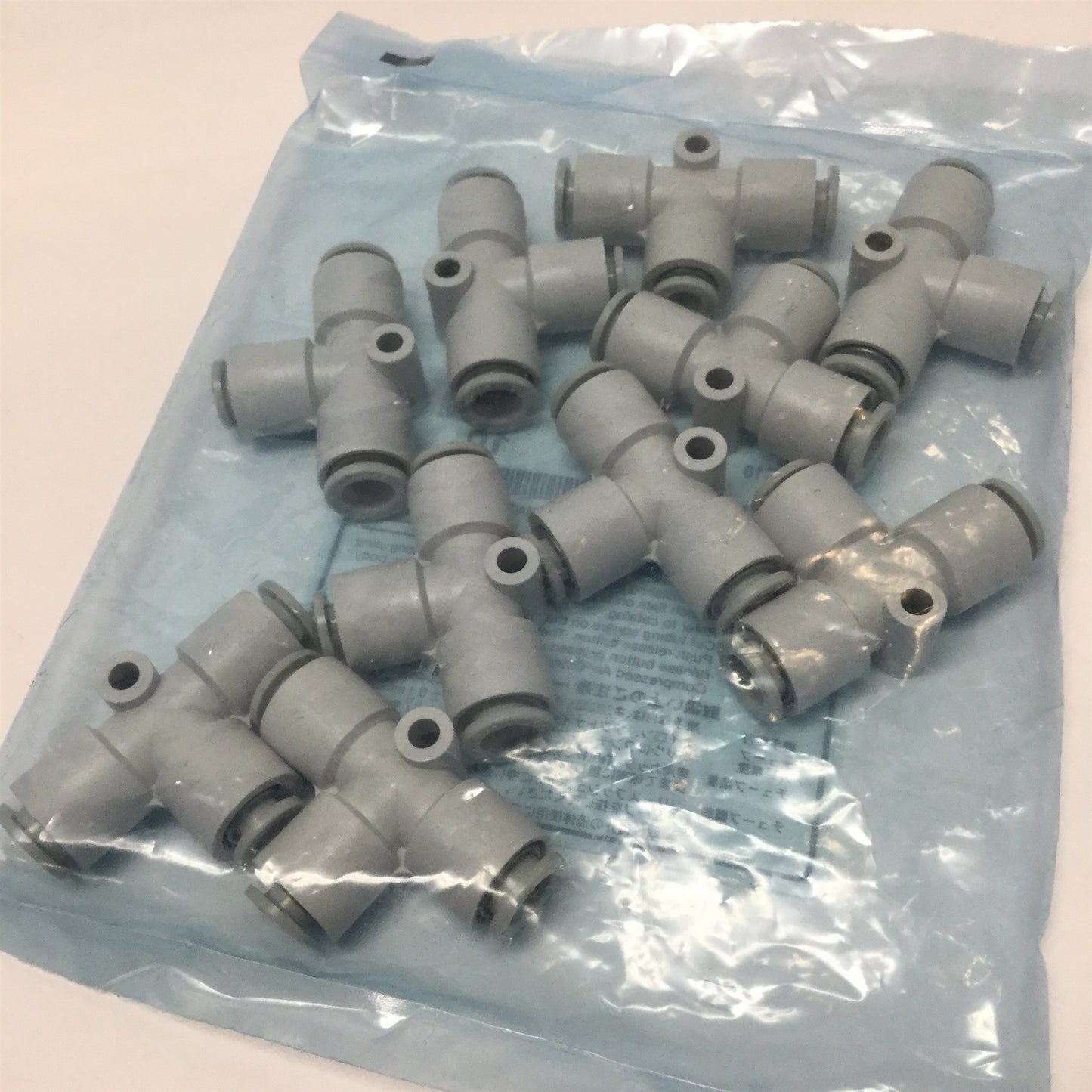 New Lot of 10 SMC KQ2T08-06 Pneumatic Tee Connector One-Touch Air Fittings 8mm x 6mm
