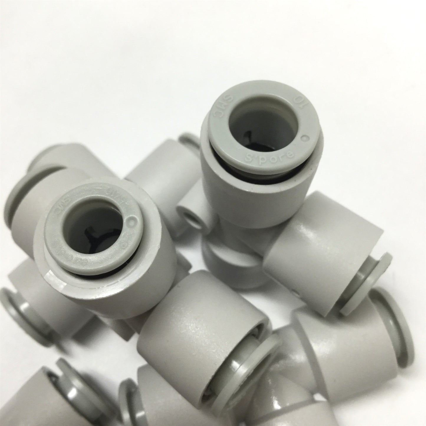 New – Open box Lot of 5 SMC KQ2T10-08 Pneumatic Tee Connector One-Touch Air Fittings 10mm x 8mm