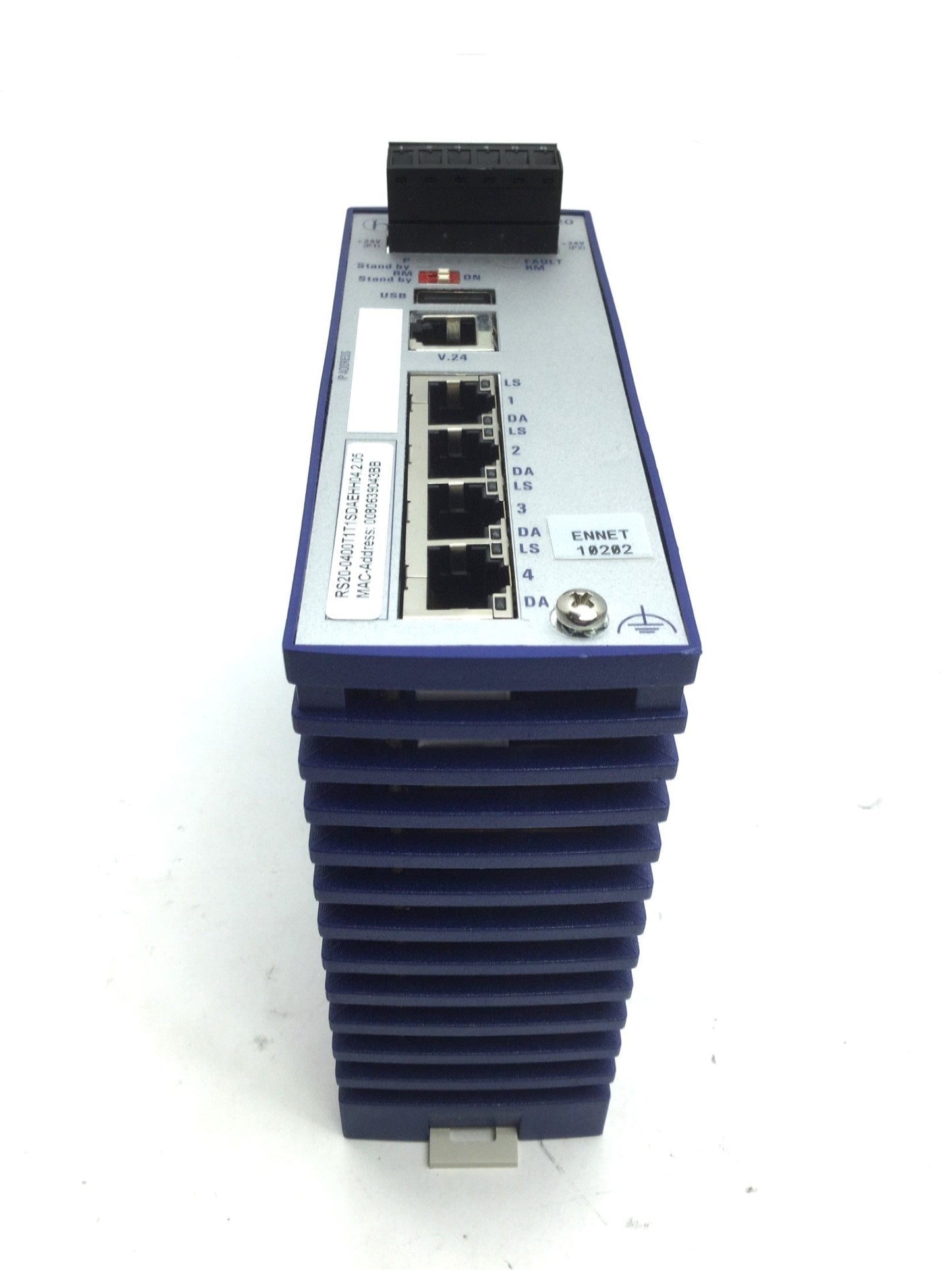 Used Hirschmann RS20-0400T1T1SDAEHH04.2.05 Din Rail Ethernet Switch 4 Ports 10/100