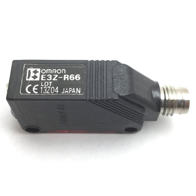 Used Omron E3Z-R66 Retro-Reflective Photoelectric Sensor, Range: 100mm-4m, 12-24VDC