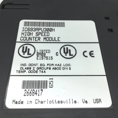 Used GE Fanuc IC693APU300J High Speed Counter Module Voltage: 5/12/24VDC
