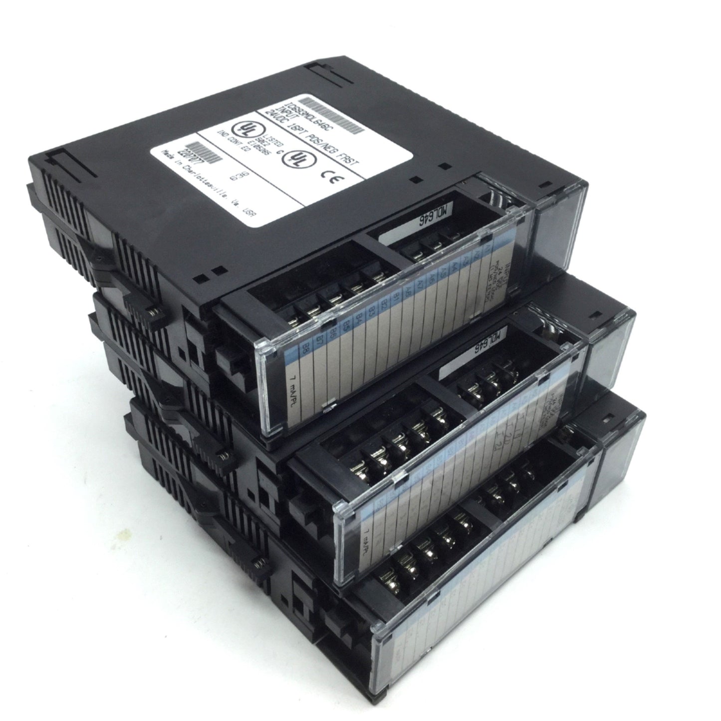Used Lot of 3 GE Fanuc IC693MDL646C PLC Modules Input 16Pt 24V Pos/Neg Fast