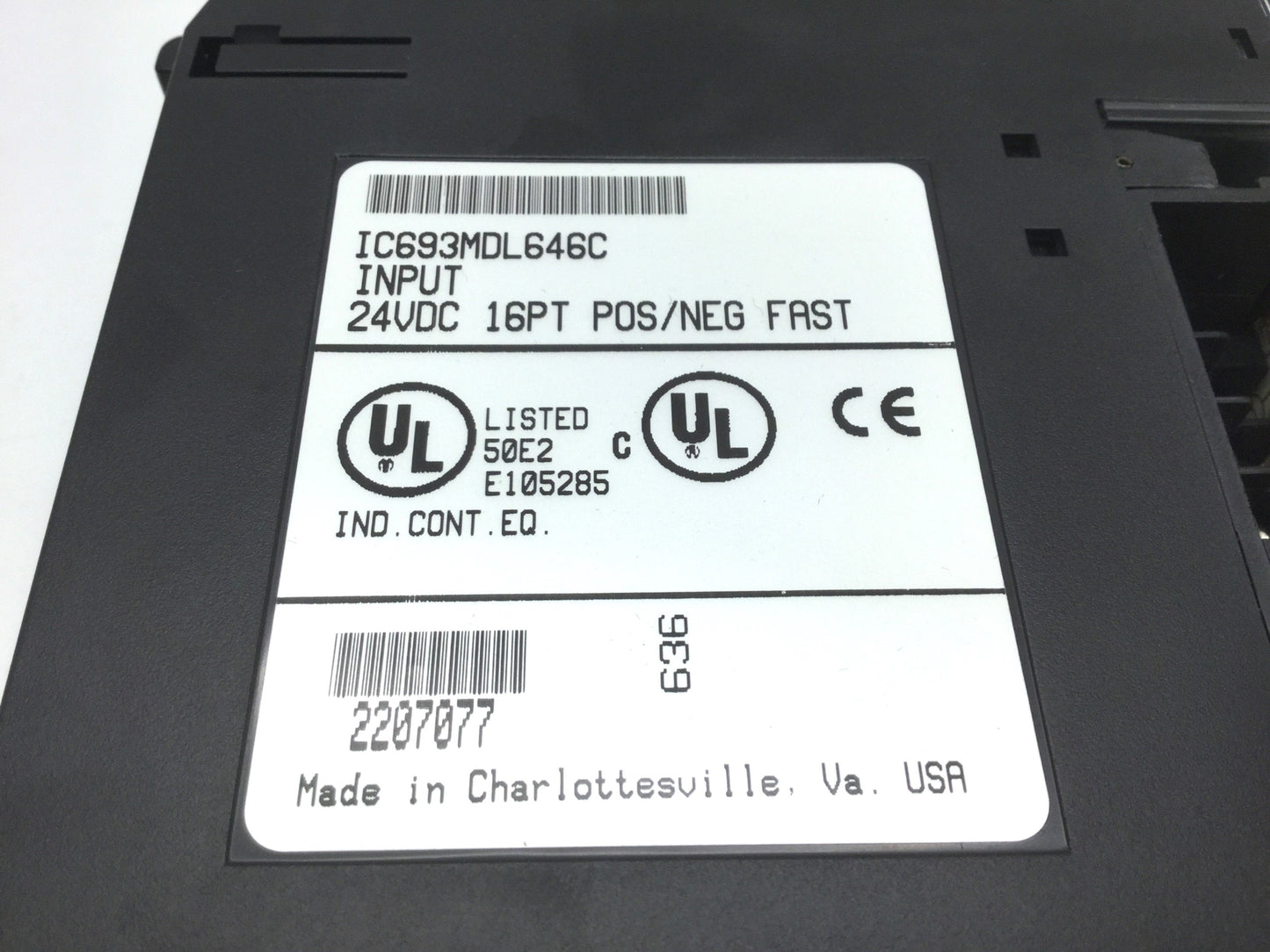 Used Lot of 3 GE Fanuc IC693MDL646C PLC Modules Input 16Pt 24V Pos/Neg Fast