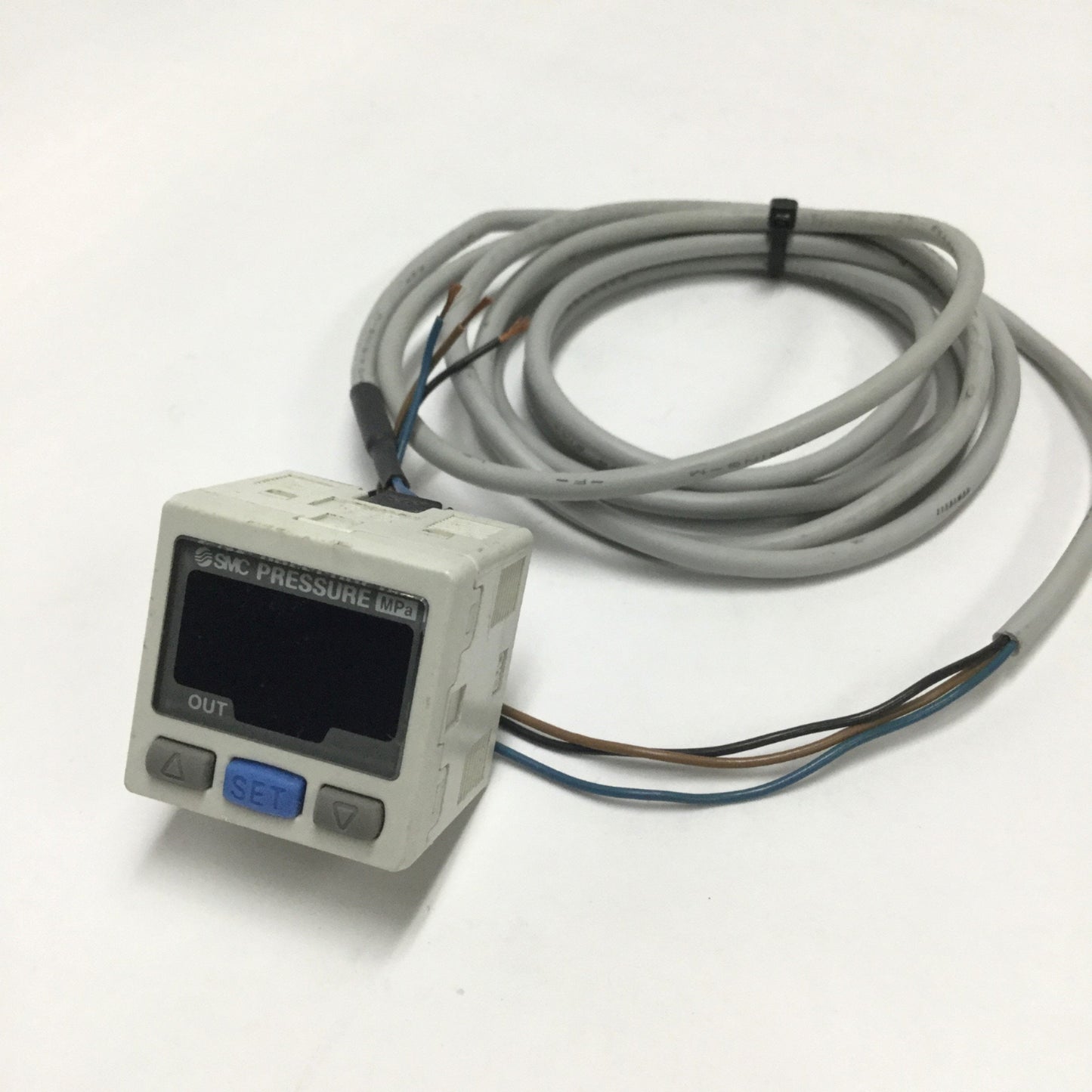 Used SMC ISE30-01-65 Digital Vacuum Pressure Switch, 12-24VDC, -0.1 to 1MPa, PNP