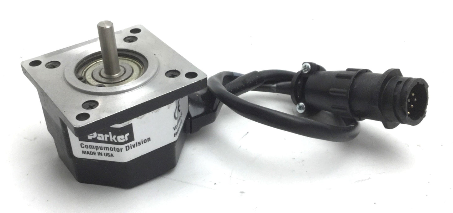 Used Parker OS2HB-SNFLY Step Motor, Shaft: 1/4", Speed: 1500 RPM, NEMA 23