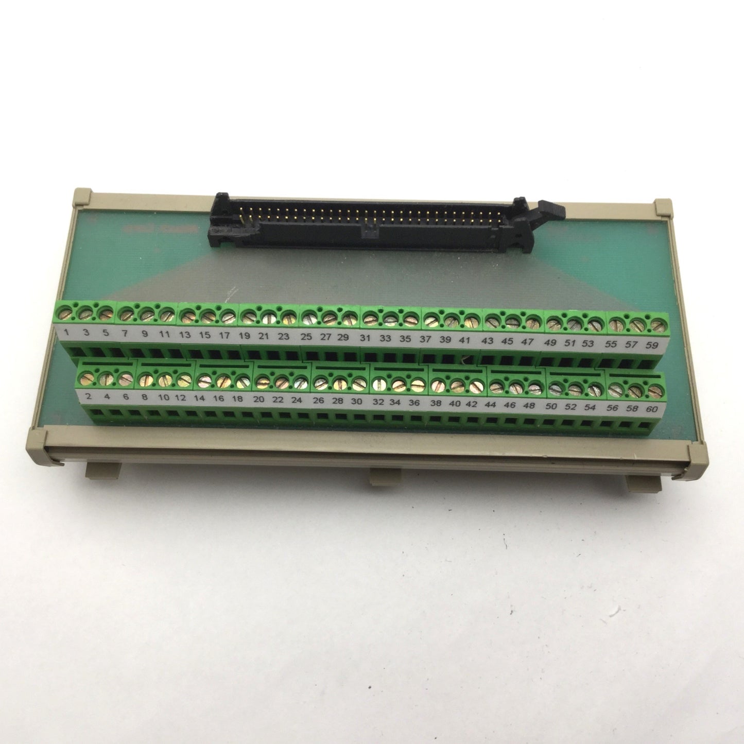 Used Altech AC-A AD89003 Breakout Module Board Base Backplane, 60 PIN, Ribbon Cable