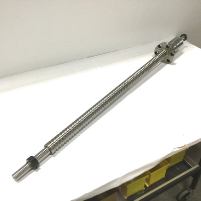 For Parts Single Start Ball Screw 1/2" Pitch, 30 1/2" Travel, 46 3/4" Length, W/Ball Nut