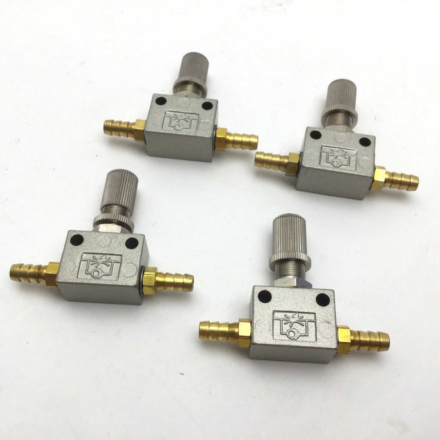 Used Lot of 4 SMC AS1000-M5 Air Speed Controller Port: M5x0.8 1MPa Max In-Line Type