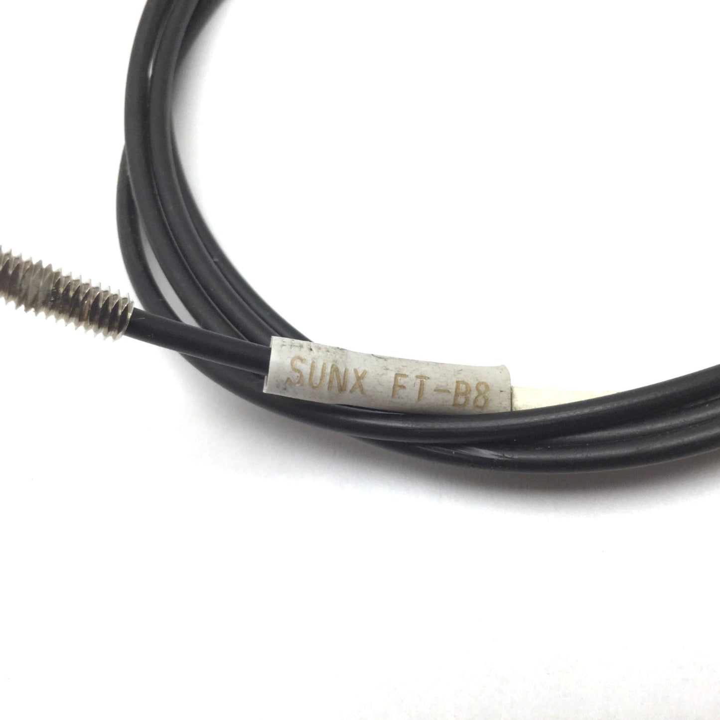 Used Panasonic SunX FT-B8 Thrubeam Fiber Optic Cable, M4 Threaded, M2.6 Threaded Tip