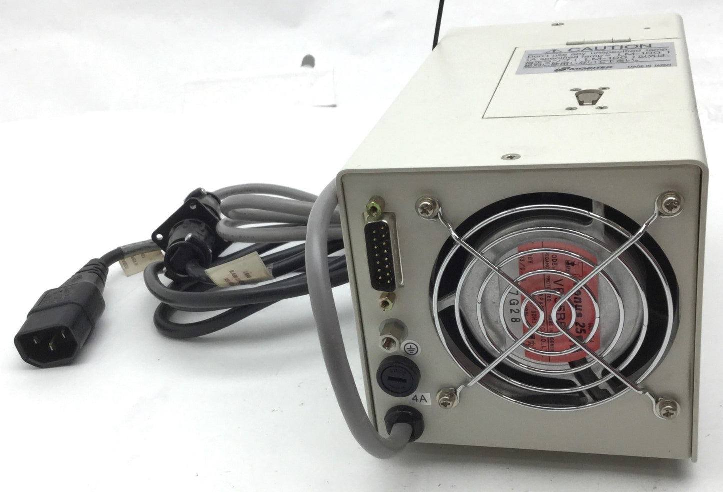 Used Moritex MHF-D100LR Fiber Optic Light Source Halogen Lamp Remote Control 50W Bulb