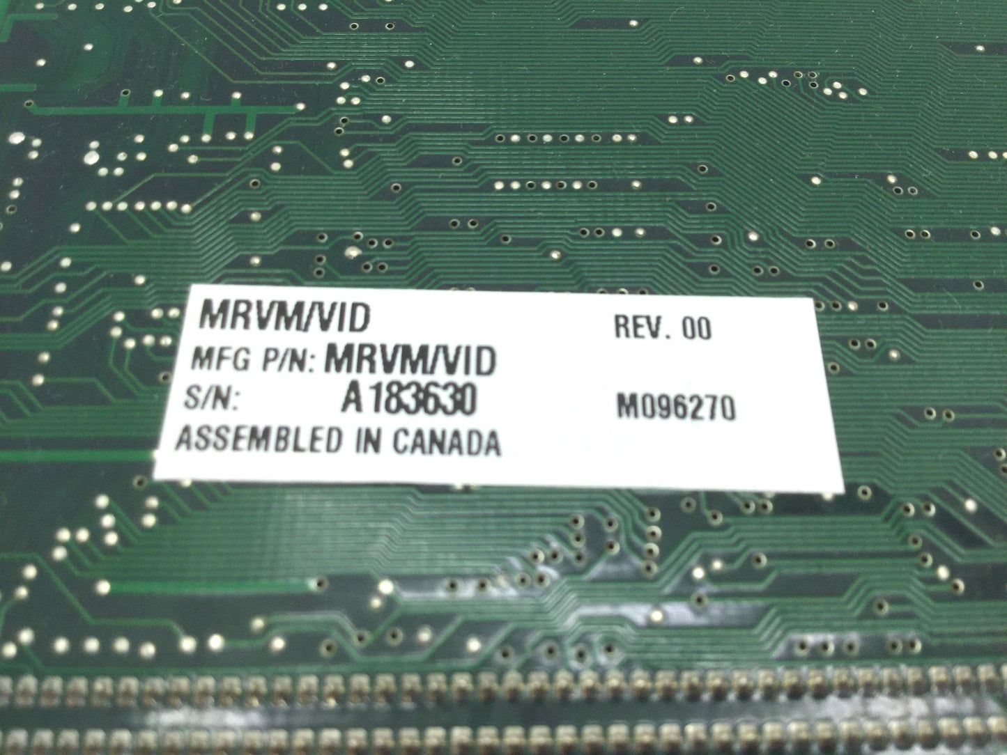 Used Matrox MRVM/VID Graphics Card Board, VGA, 26-Pin AV Slot, PCI