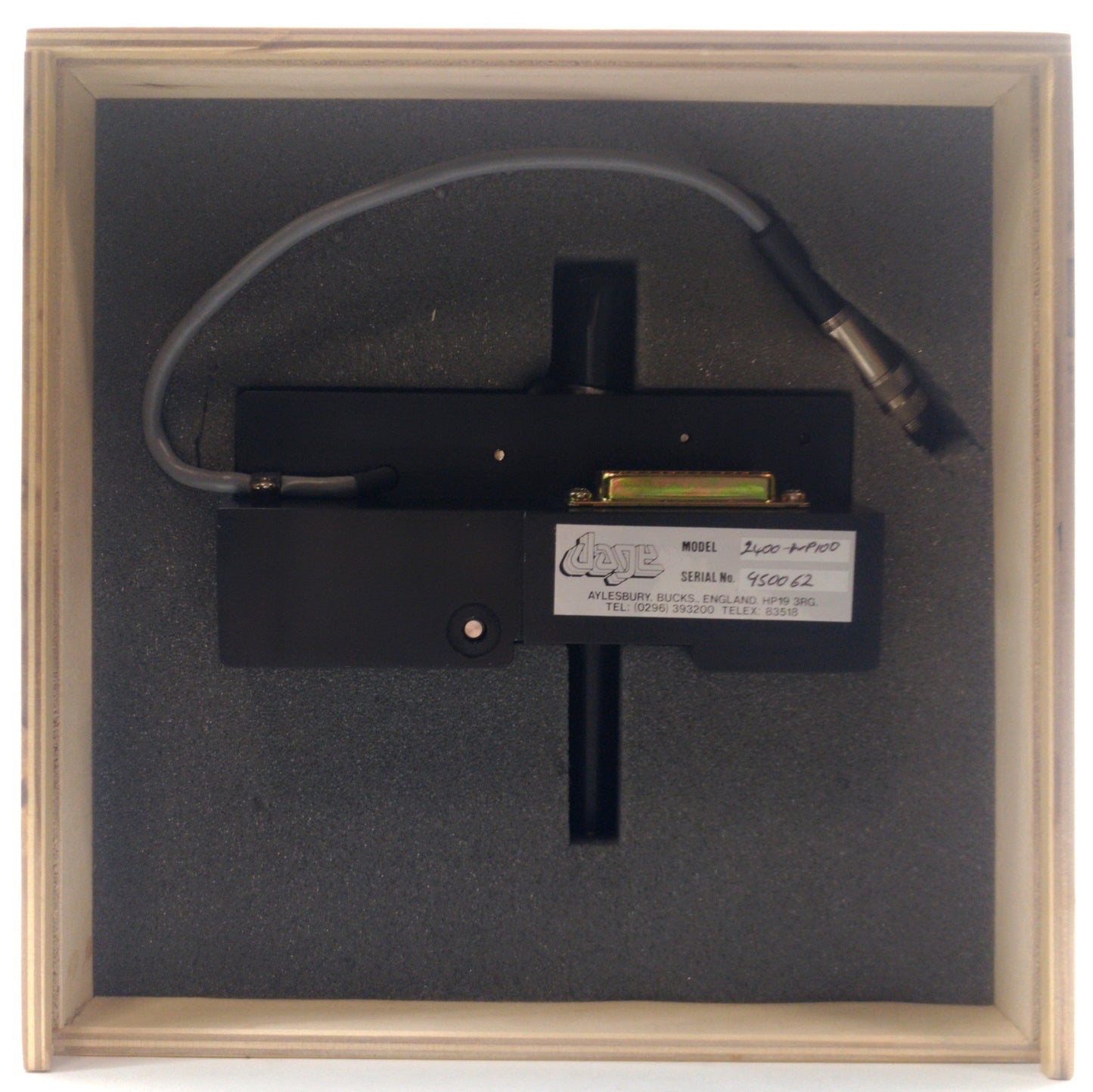 Used Dage 2400-WP100 Bondtester Wire Pull Load Cell, 100g Capacity, 8-Pin Round, DB25