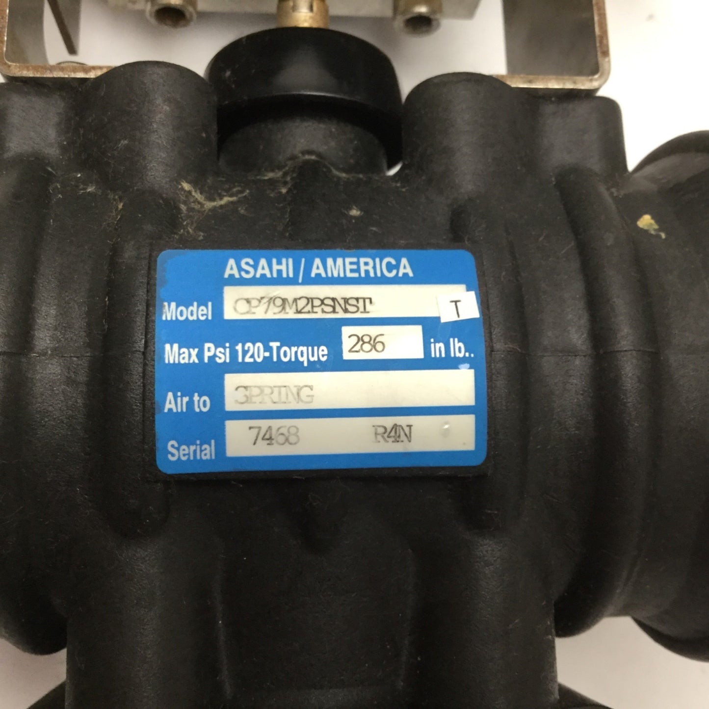 Used Asahi America CP79M2PSNST Pneumatic Actuator Spring Return 1040N Display Monitor