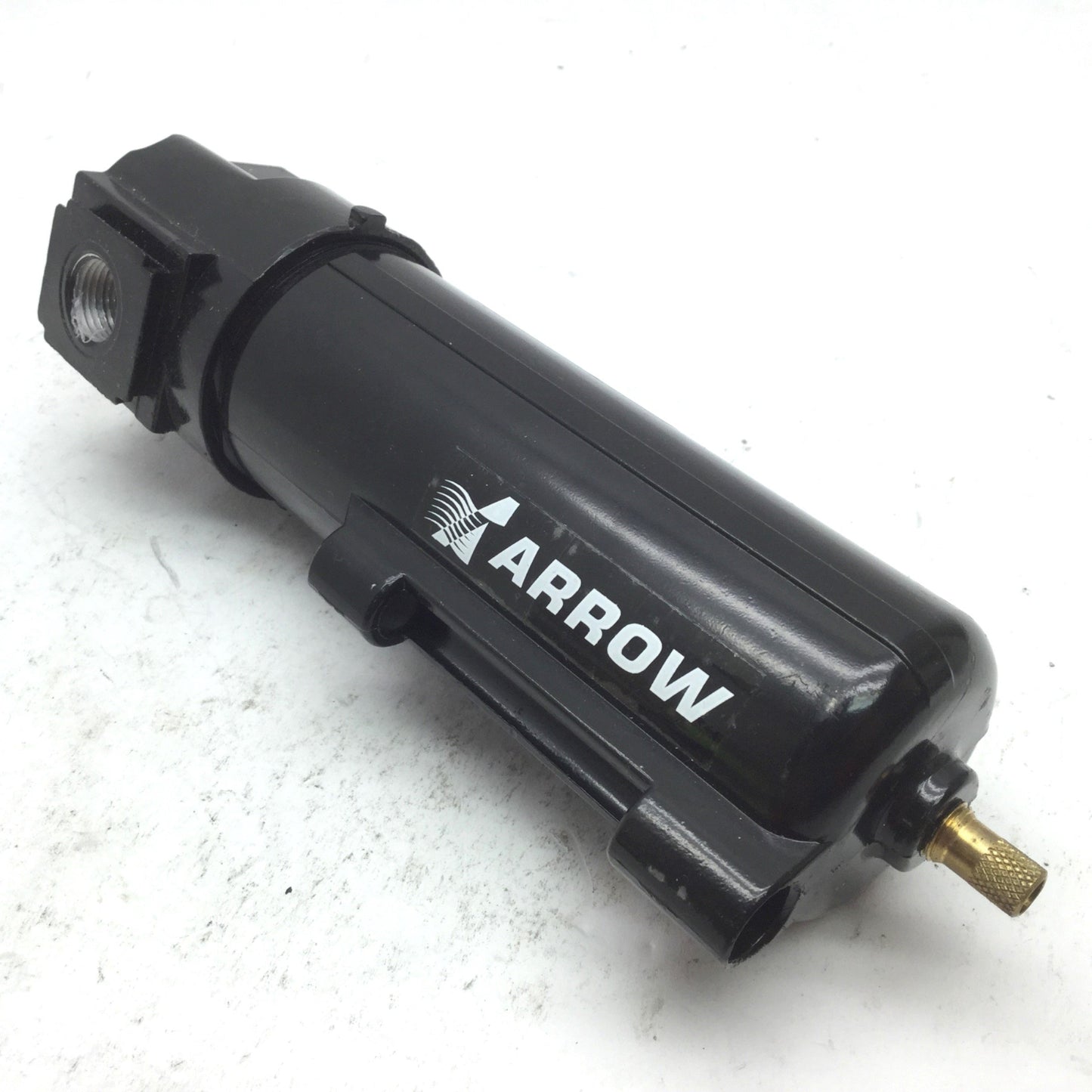 Used Arrow F363F5-S1 Drain Filter, Pressure Rating: 250psi, Ports: 3/8" NPT