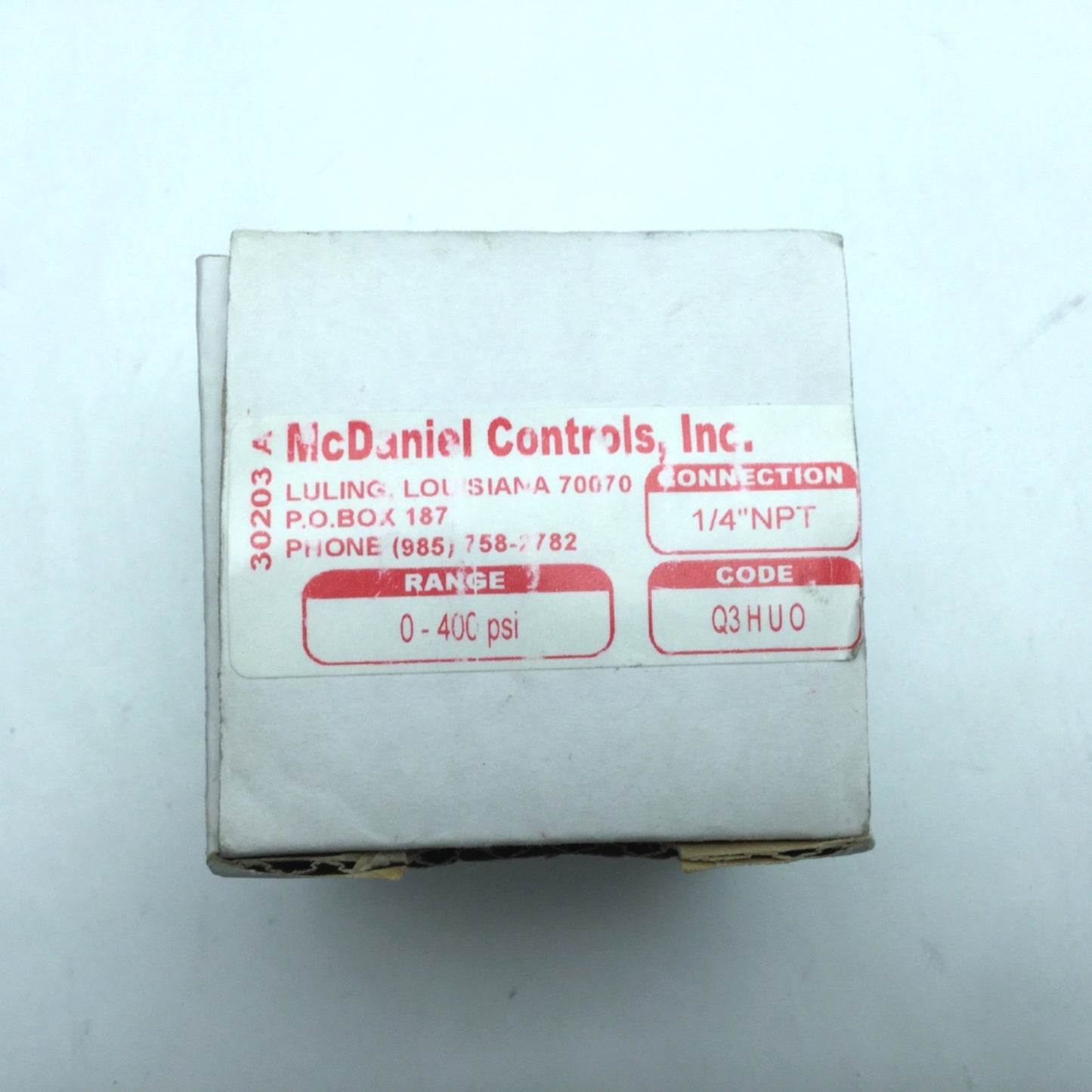 New McDaniel Controls Q3HUO 304 Stainless Steel Gauge, 1/4" NPT, 400psi Max, 2" Dial