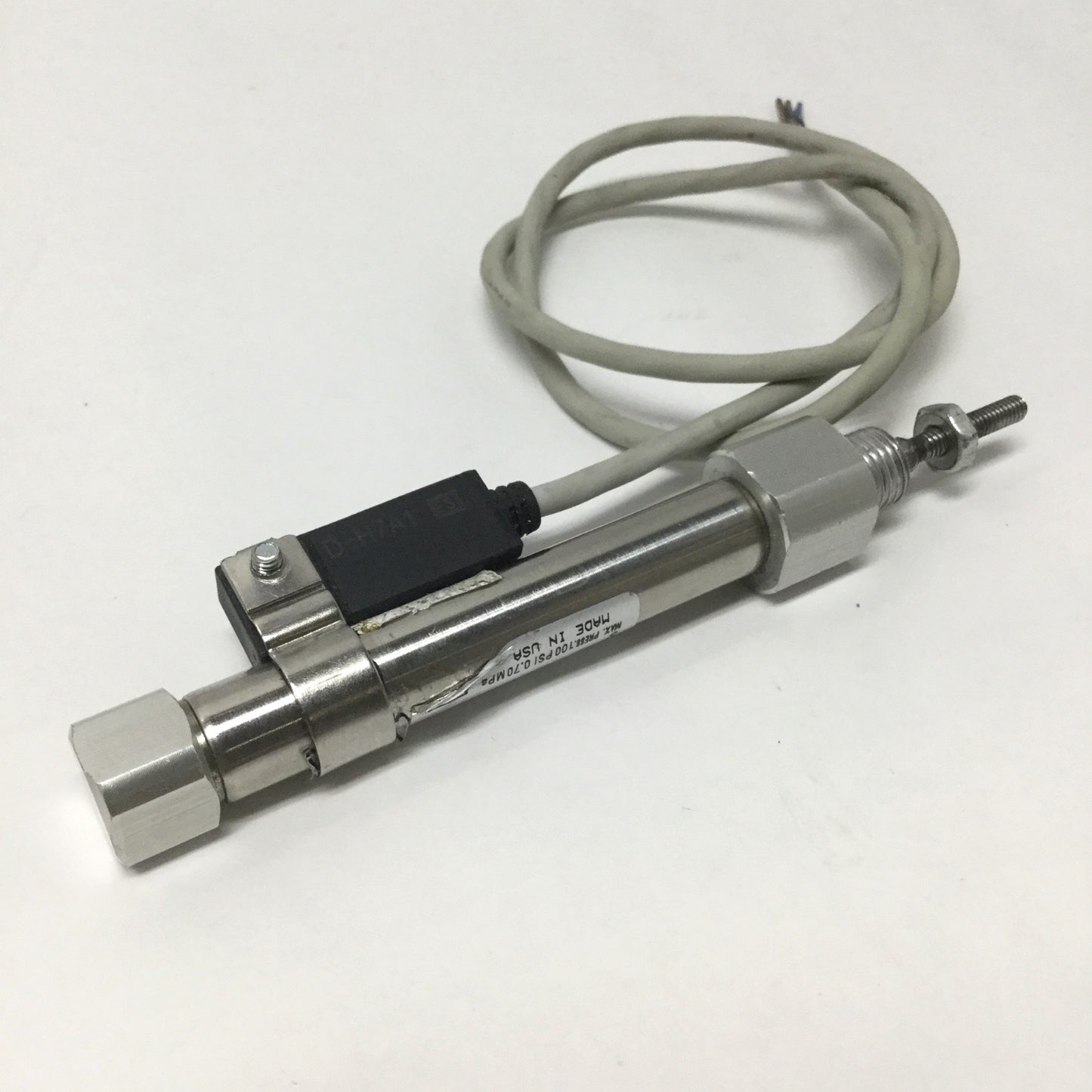 Used SMC NCDJ2KB10-150-HYA1S Air Cylinder, 3/8" Bore, 1.5" Stroke, 8.5-100psi