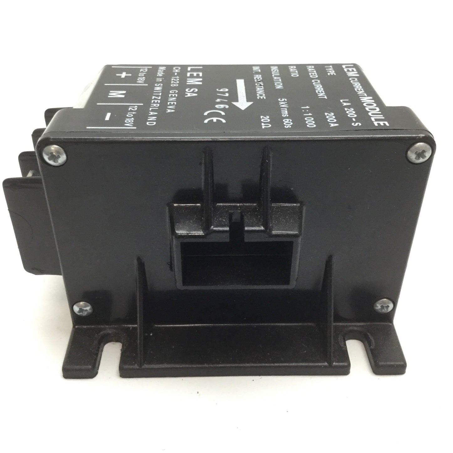 Used LEM LA 200-S Current Transducer, 200A, 1:1000 Ratio, 22 Ohm Internal Resistance