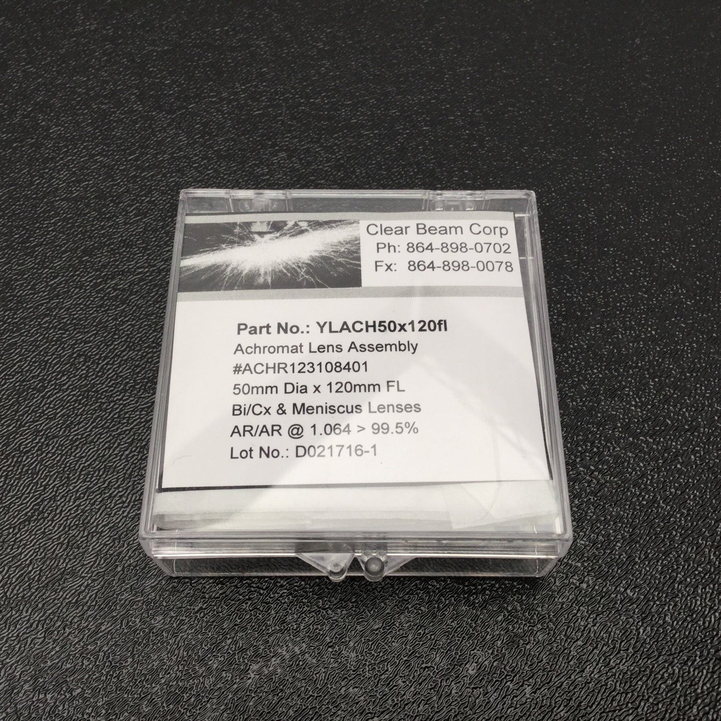 New Clear Beam Corp YLACH50x120FL Achromat Lens Assembly 50mm Dia 120mm Focal Length