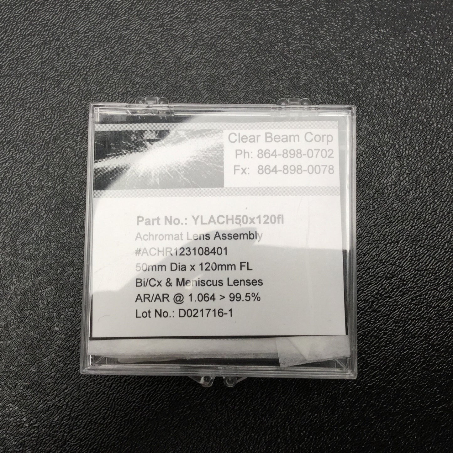 New Clear Beam Corp YLACH50x120FL Achromat Lens Assembly 50mm Dia 120mm Focal Length