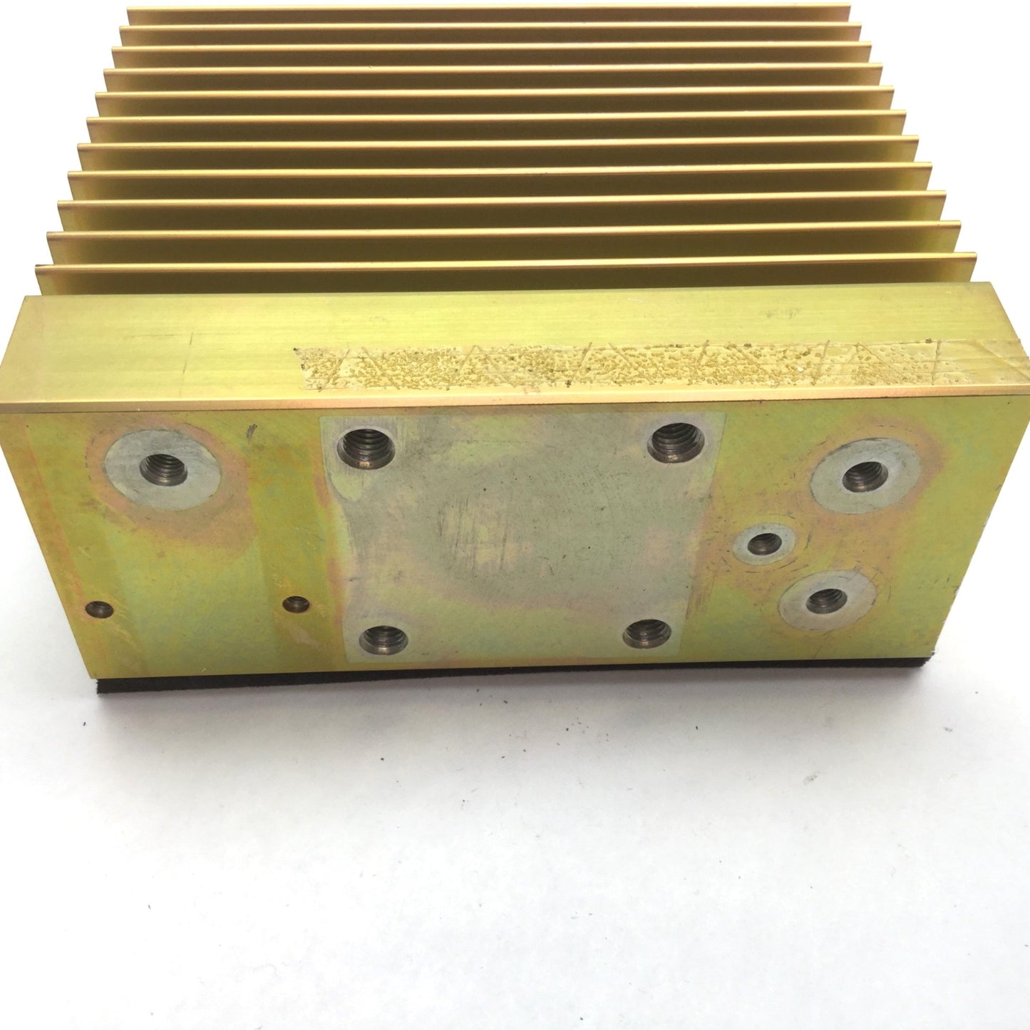 Used Lot of 2 Aluminum Semiconductor Style Heat Sinks, 6" x 5" x 2.5", Finns: 22, HS3