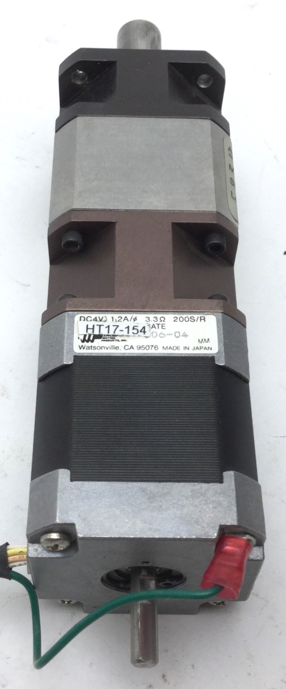 Used Applied Motion 17PL0160 Planetary Gearhead HT17-154 Motor Steps/Revolution: 200