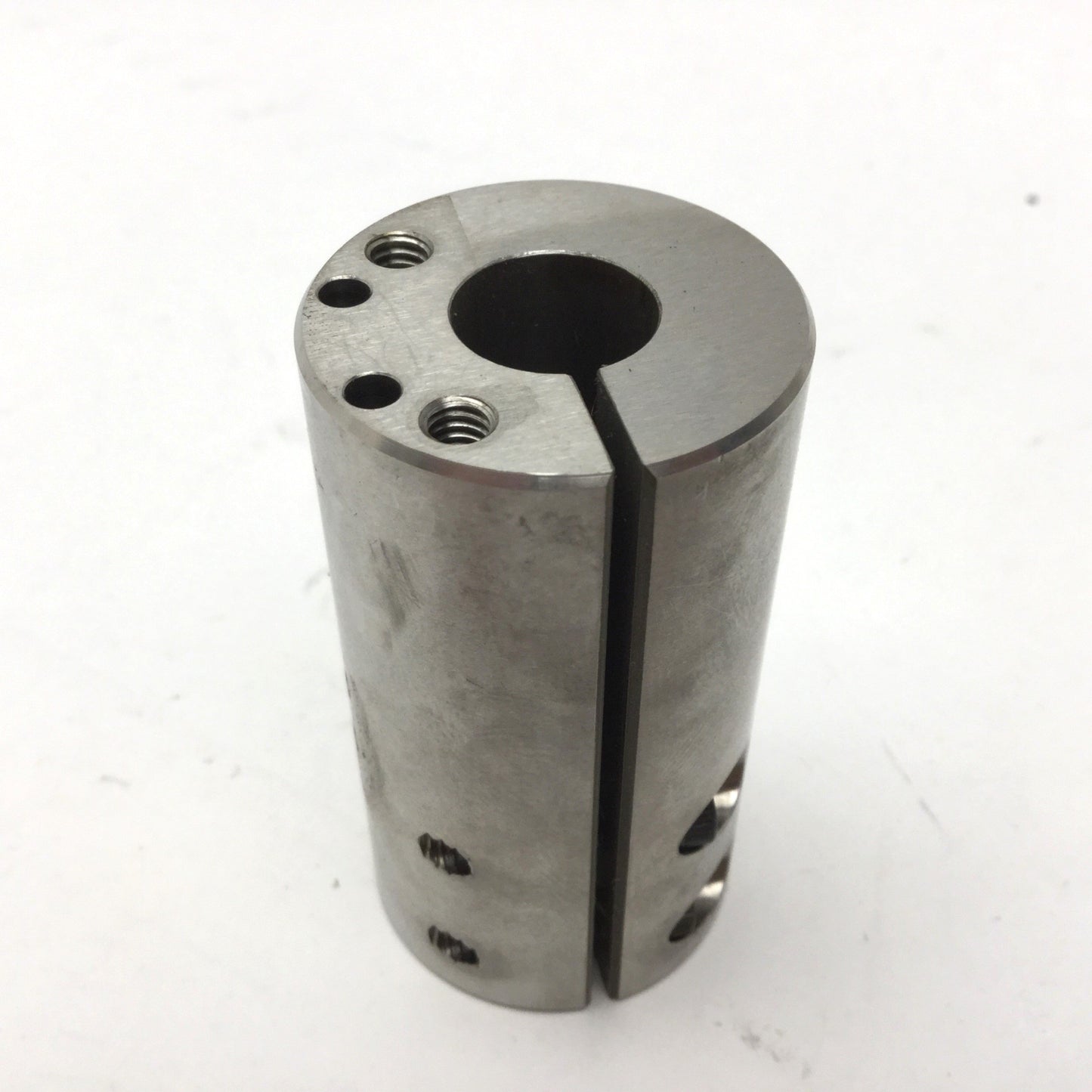 Used Motor Shaft Rigid Coupling One-Piece Clamp, 2-1/4" x 1-1/4", ID: 1/2"