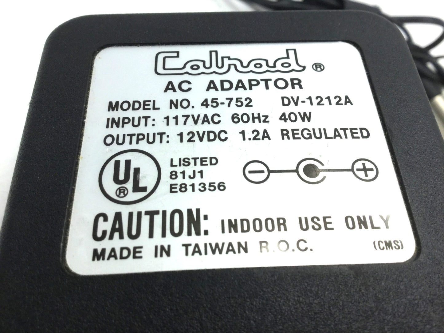 Used Calrad 45-752 Camera Power Supply Adapter 12VDC 1.2A XLR 3-Pin for Sony