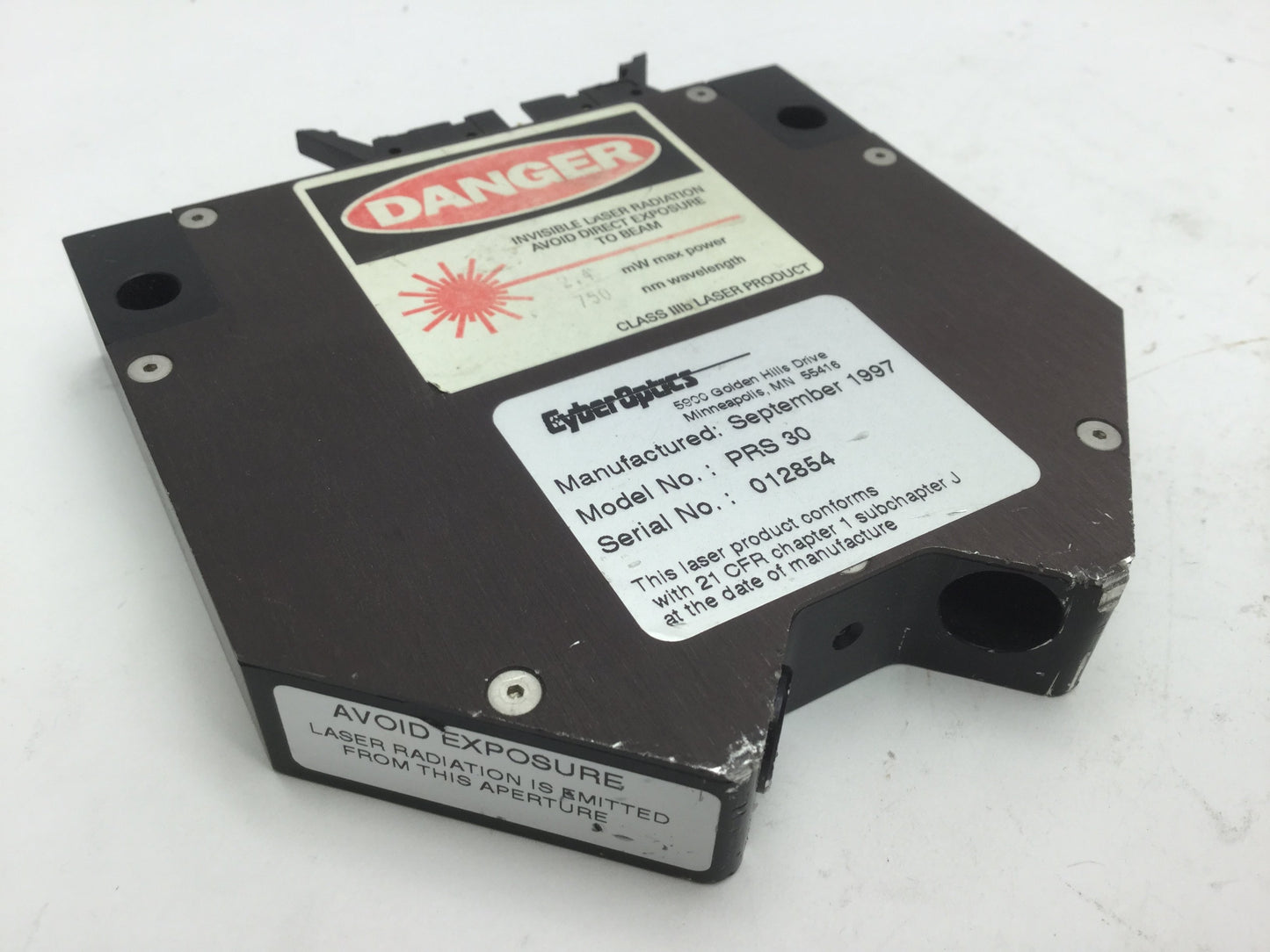 Used Cyberoptics 6601000 Controller & PRS 30 Laser Emitter Detector 750 nm 2.4 mW