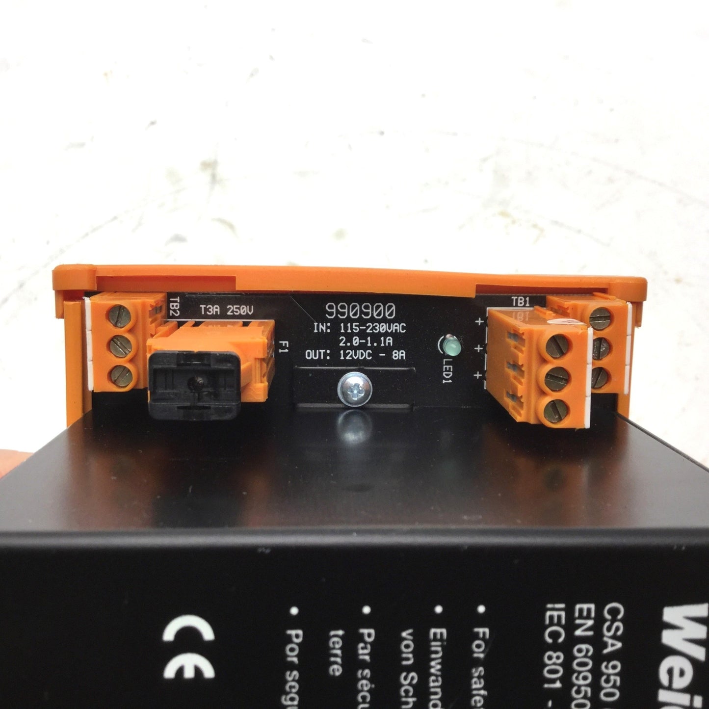 Used Weidmuller CSA 950 (234) /UL 1950 Power Supply, Out: 24VDC 5A, In: 115-230VAC