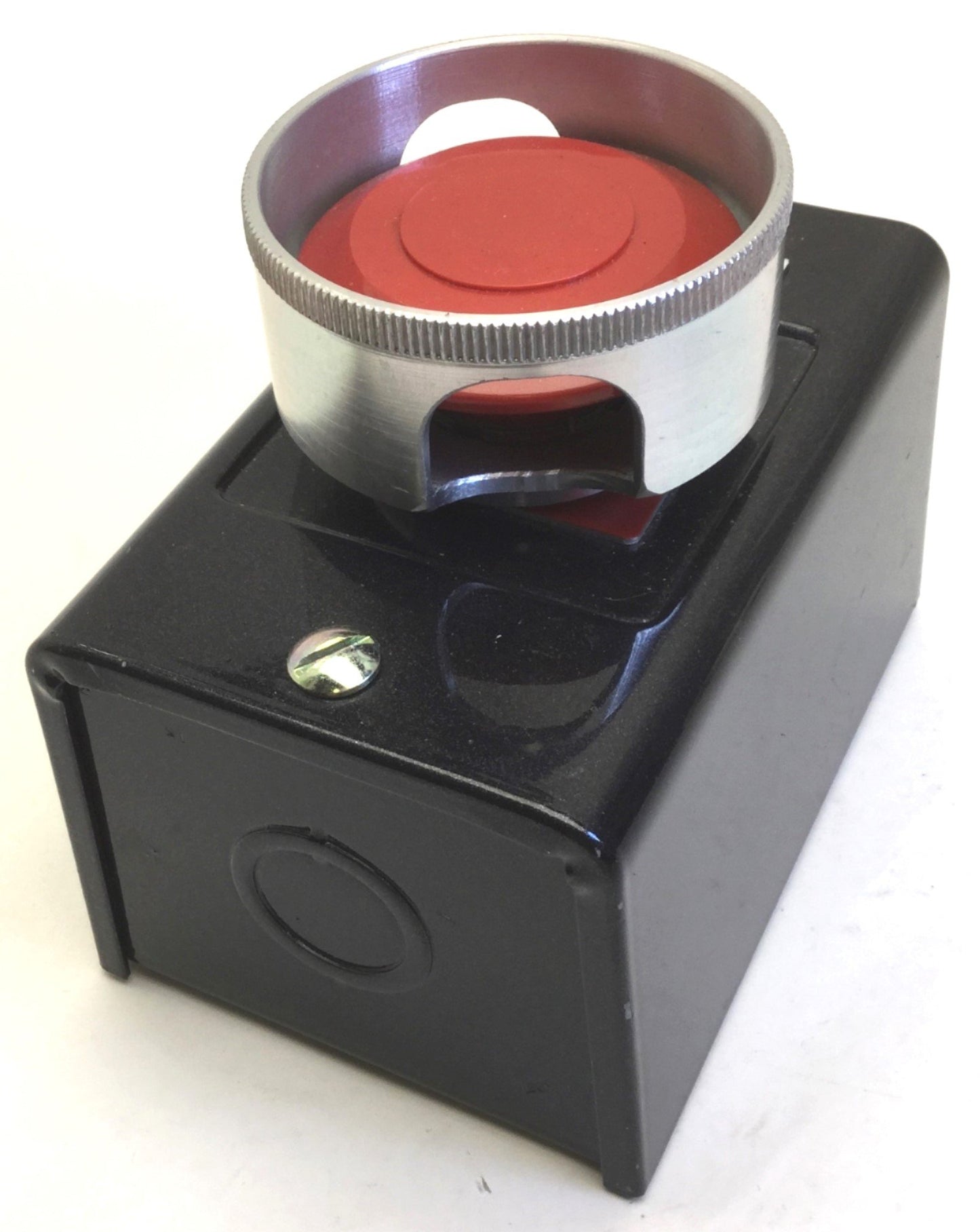 Used A-B 800H-1HZ E-Stop Black Enclosure, w/800T-FXT Switch & 800T-XD4 Contacts