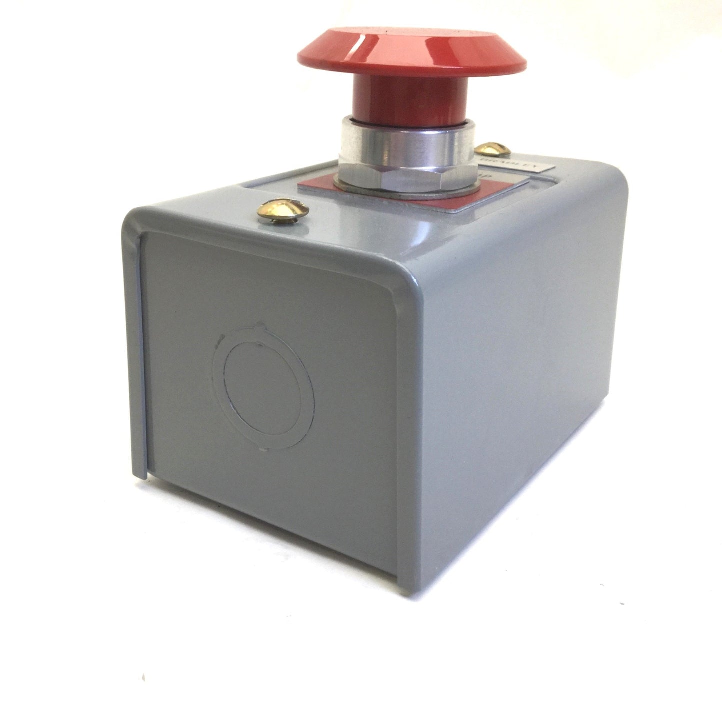 Used Allen-Bradley 800H-1HZ E-Stop Enclosure, w/800T-FXT Switch & 800T-XD4 Contacts