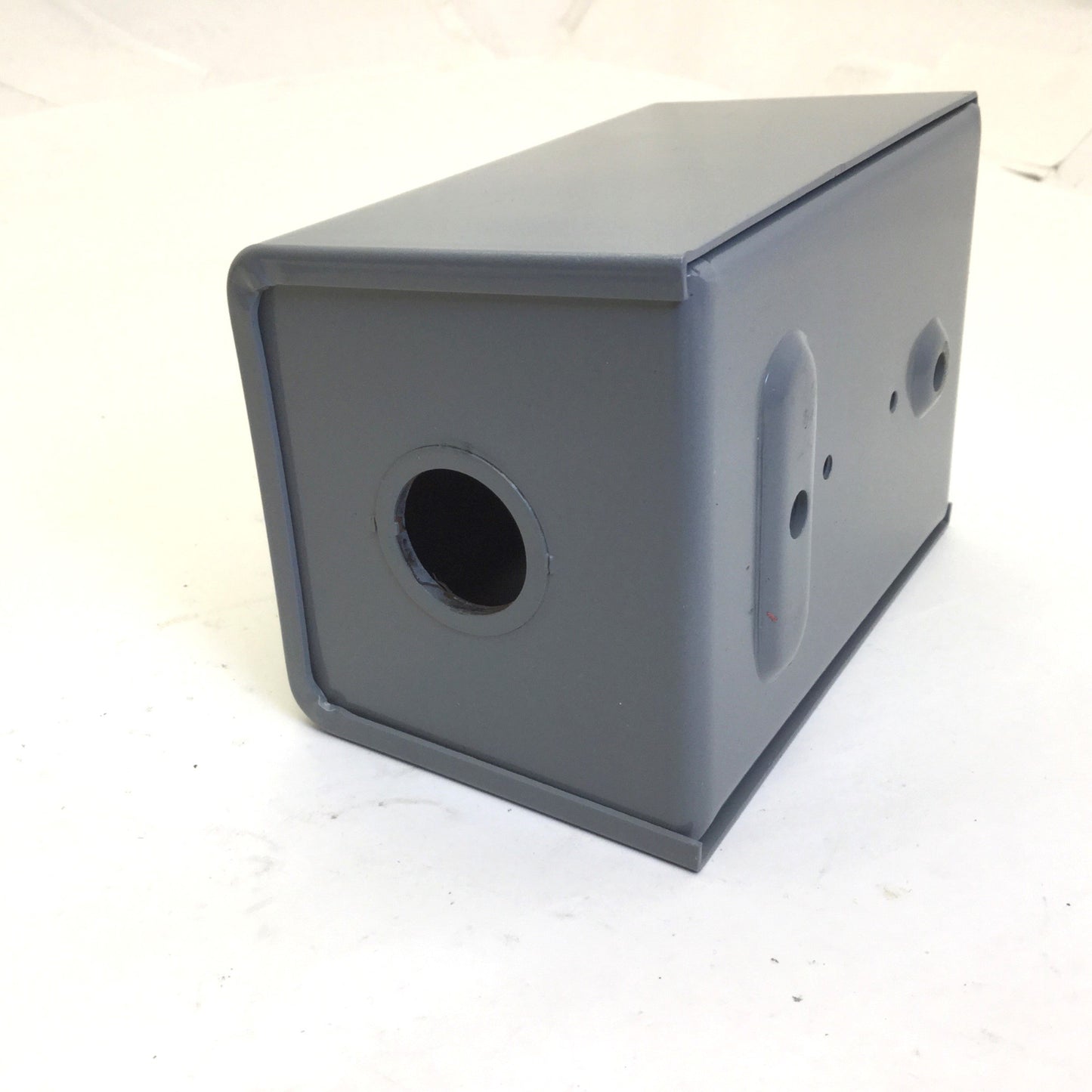 Used Allen-Bradley 800H-1HZ E-Stop Enclosure, Grey, Series L, Has Holes
