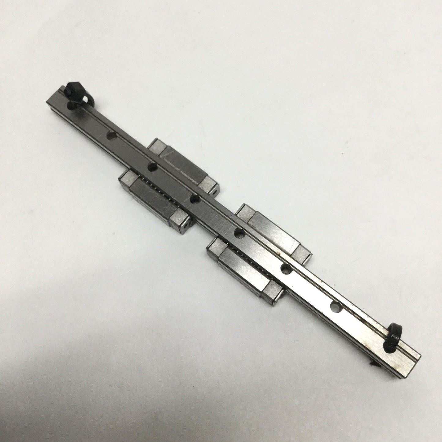 Used IKO LWL7B Linear Way 120mm Guide Rail w/ (2x) Ball Bearing Carriage Slide Blocks