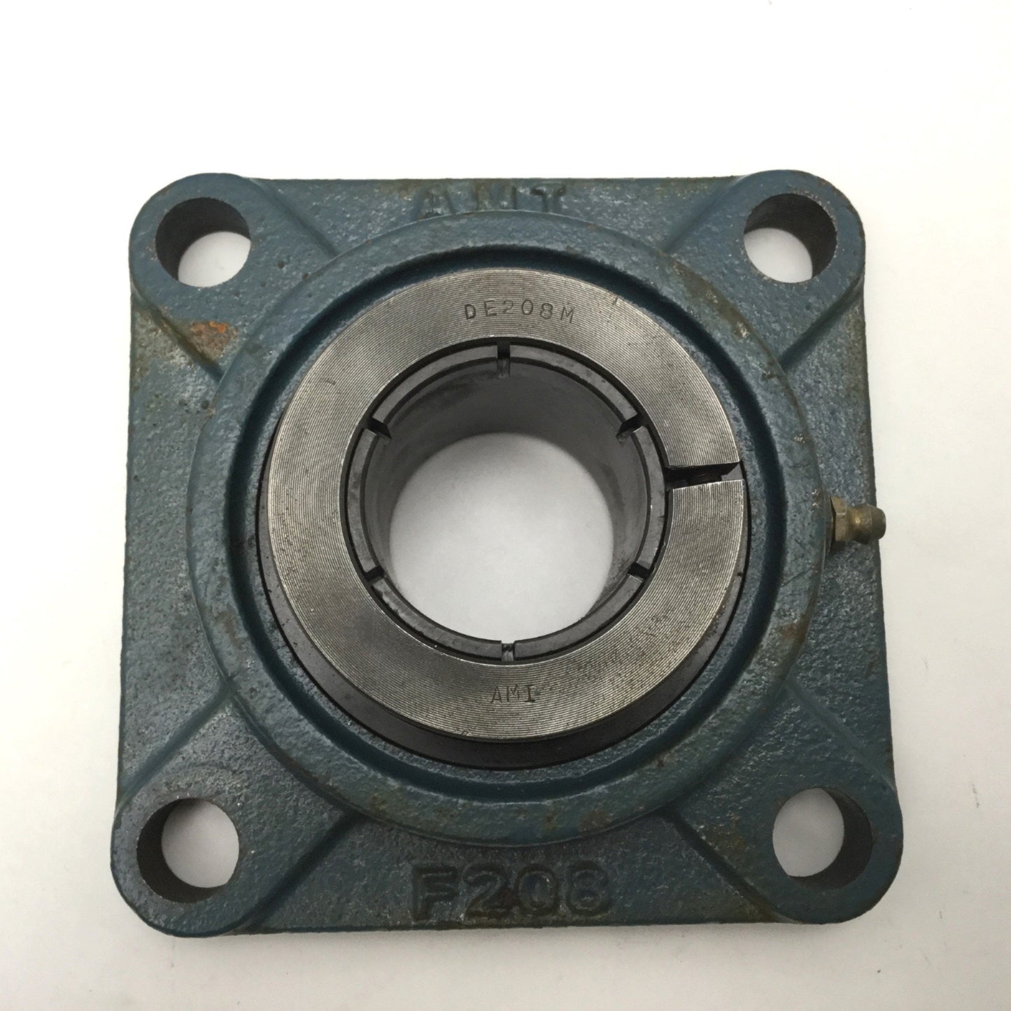 Used AMI KHF208 Eccentric Collar Locking Four-Bolt Flange Bearing Shaft Diameter 40mm