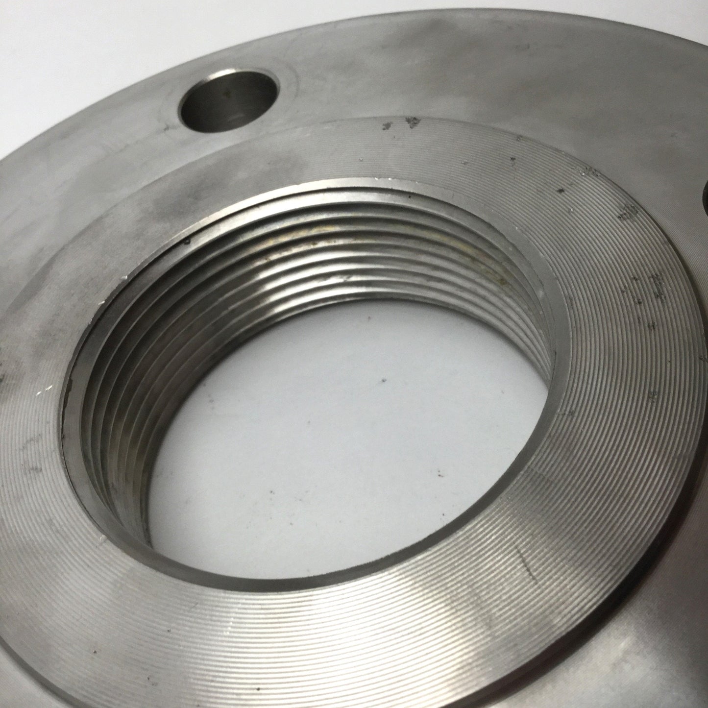 Used Viraj 2 1/2 THRF 150 LB B16 A/SA182 F304/304L 67742 Threaded 4-Bolt Flange 304SS