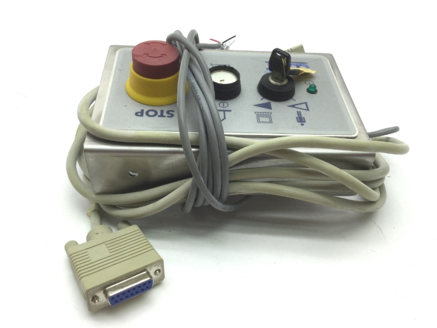Used Adept 30356-10358 Rev C PCI Front Control Panel, E-Stop, Auto/Man On, W Cable