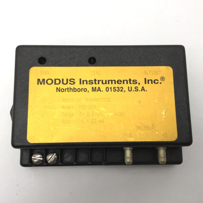 Used Modus T30-005 Differential Pressure Transmitter 0-0.5inH2O, 4-20mA Out, 11-32VDC