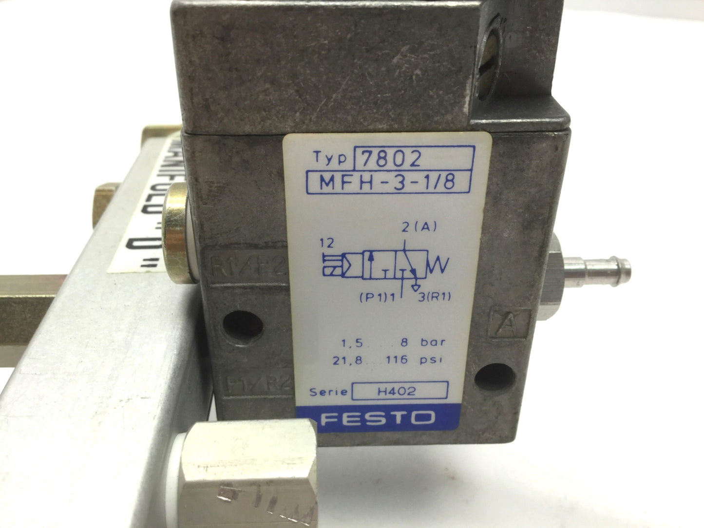 Used Festo MFH-3-1/8 MSFG-24 Pneumatic Solenoid Valve 2-Pos 3-Way G1/8 DC24V