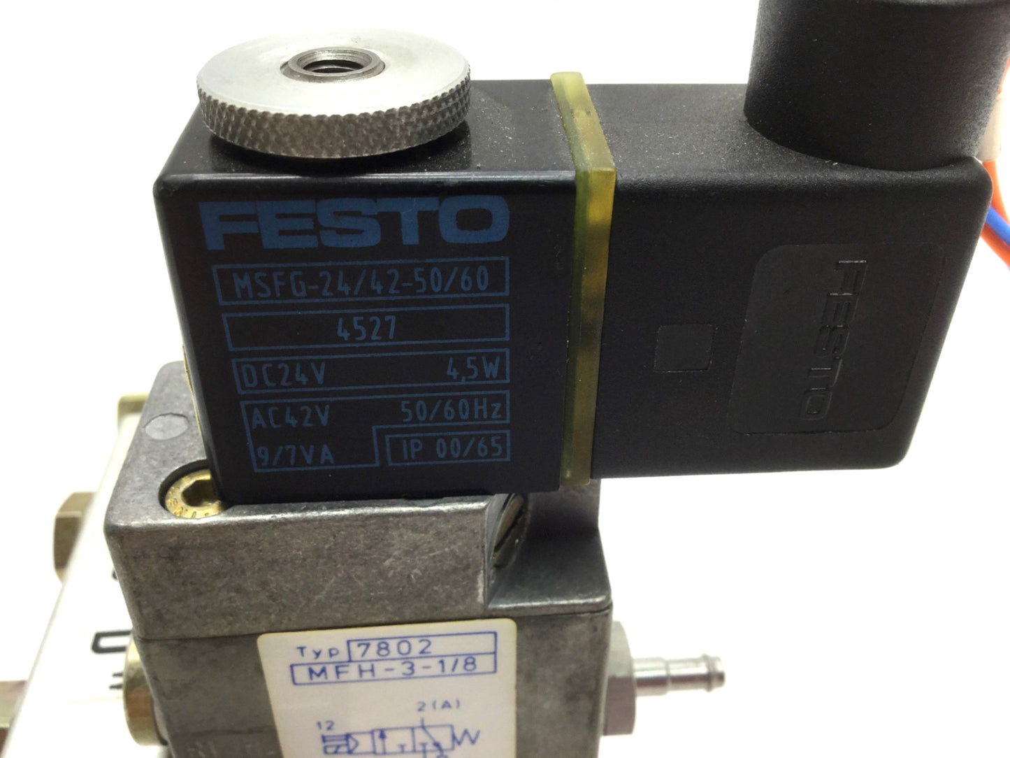 Used Festo MFH-3-1/8 MSFG-24 Pneumatic Solenoid Valve 2-Pos 3-Way G1/8 DC24V